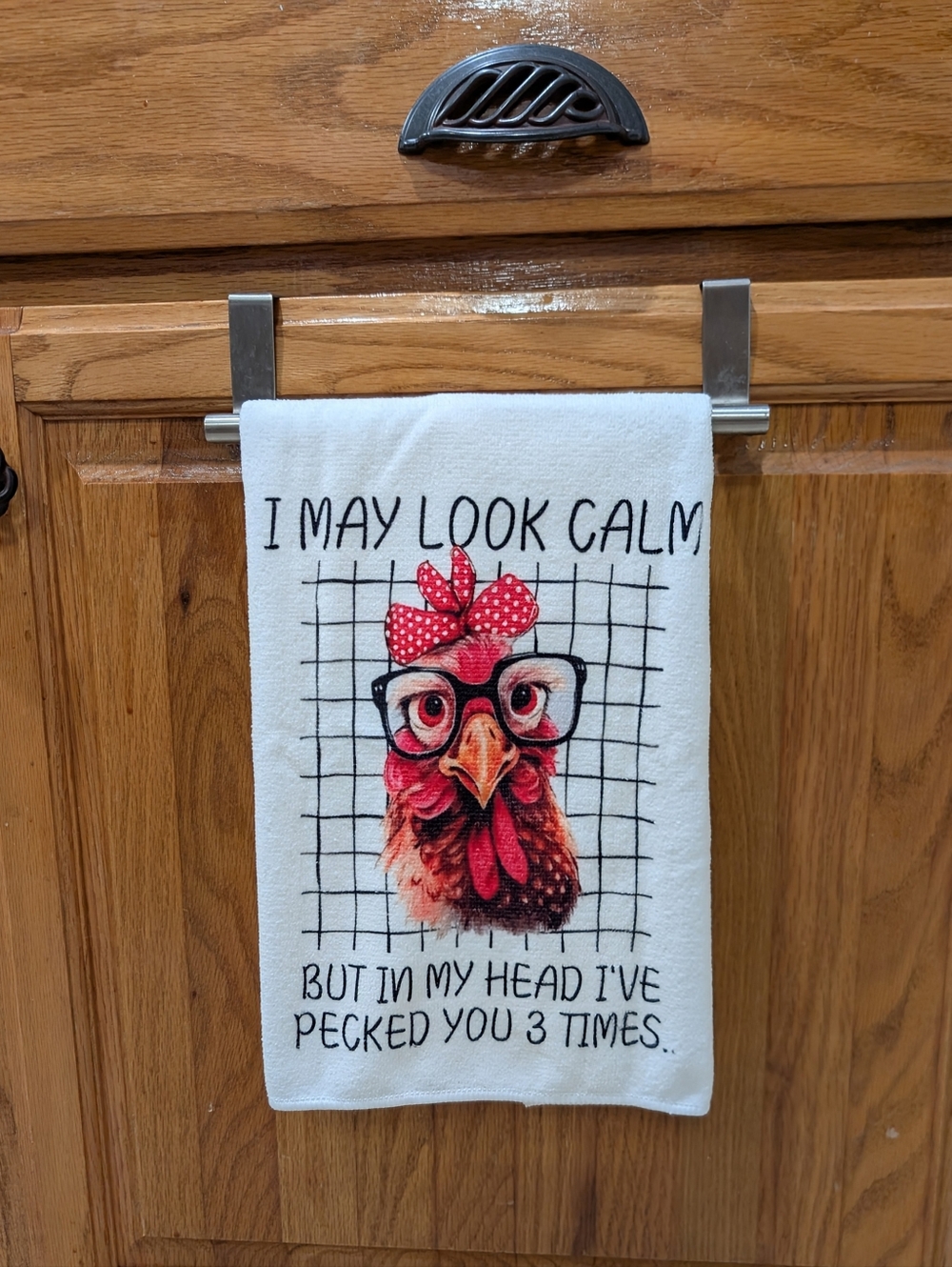 Funny Chicken Rooster Kitchen Dish Towels, Set Of 2, 16 X 24 Inch - Picture 2 of 6
